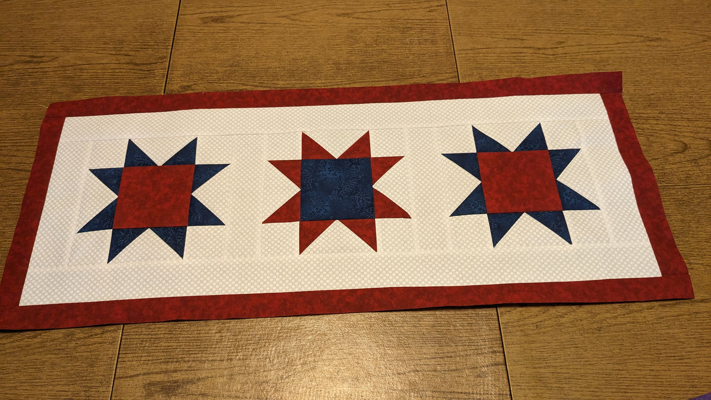 Red, White, and Blue Table Runner - Fourth of July, Patriotic