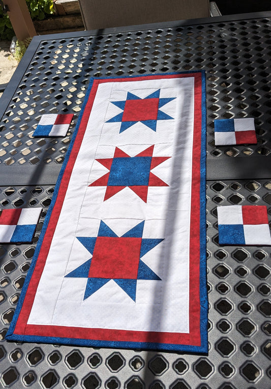 Red, White, and Blue Table Runner - Fourth of July, Patriotic