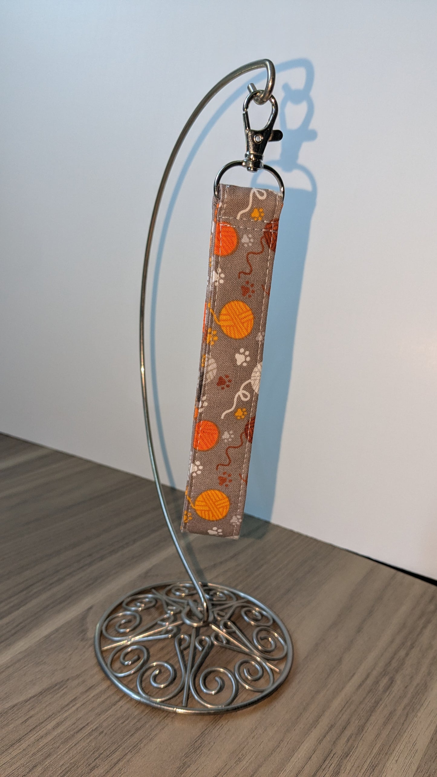 Cat themed wristlet/keychain/fob