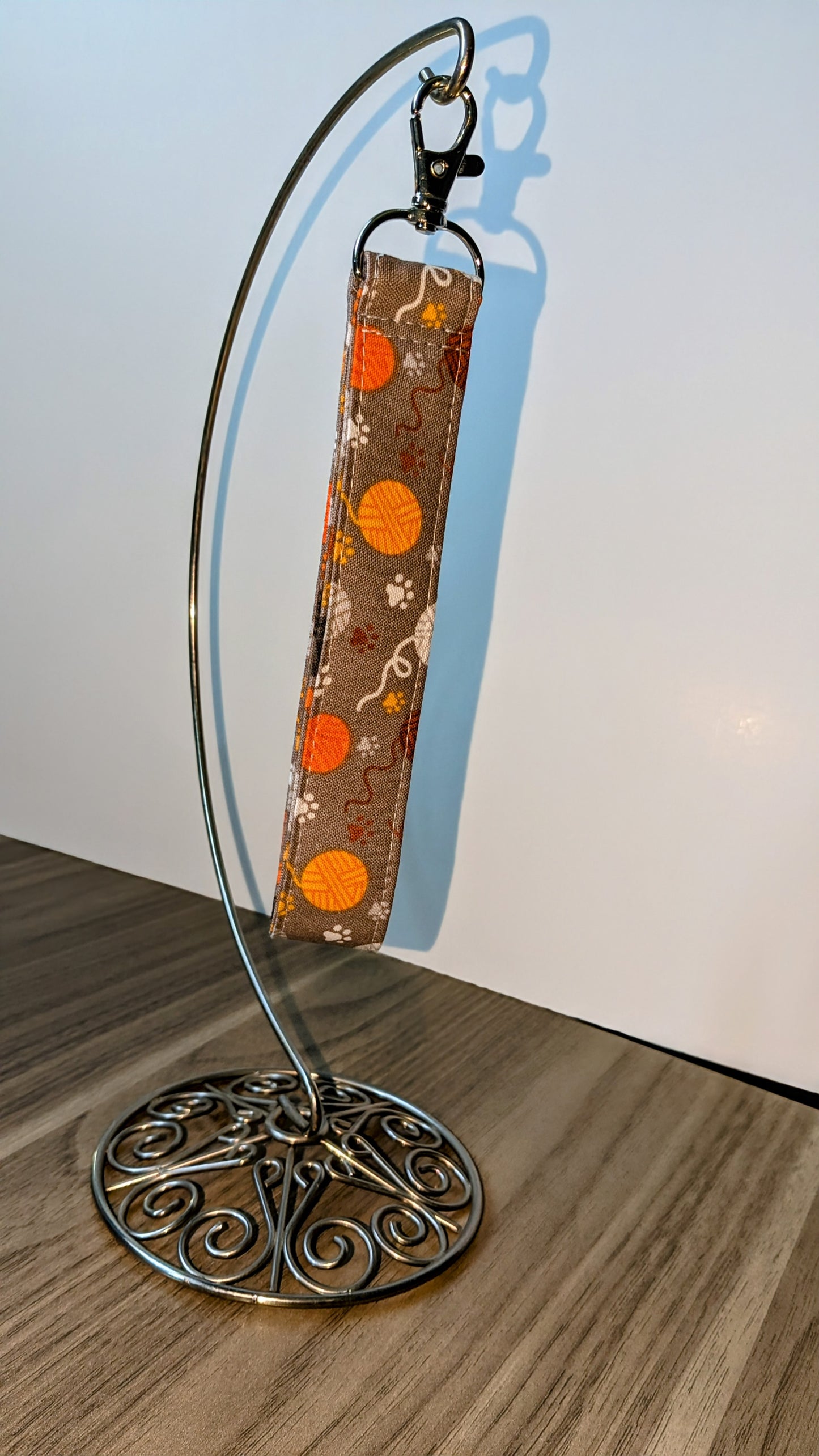 Cat themed wristlet/keychain/fob