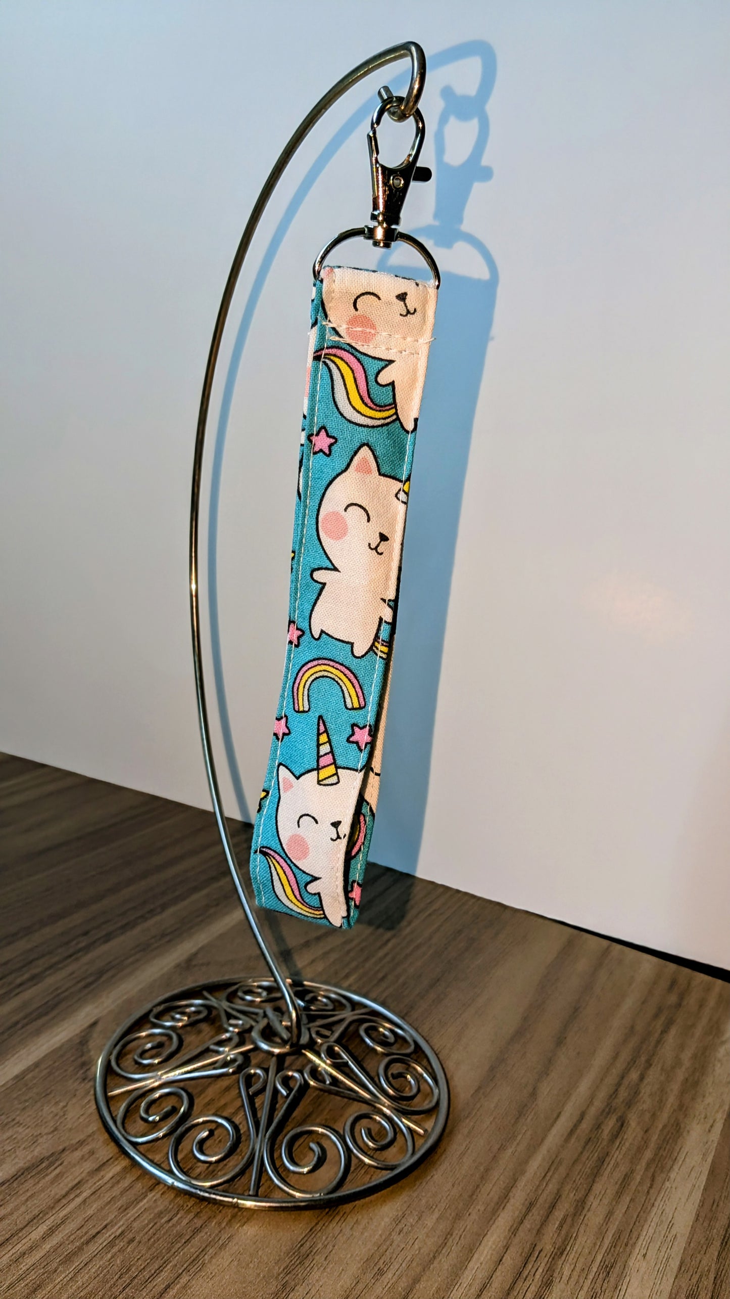 Cat themed wristlet/keychain/fob