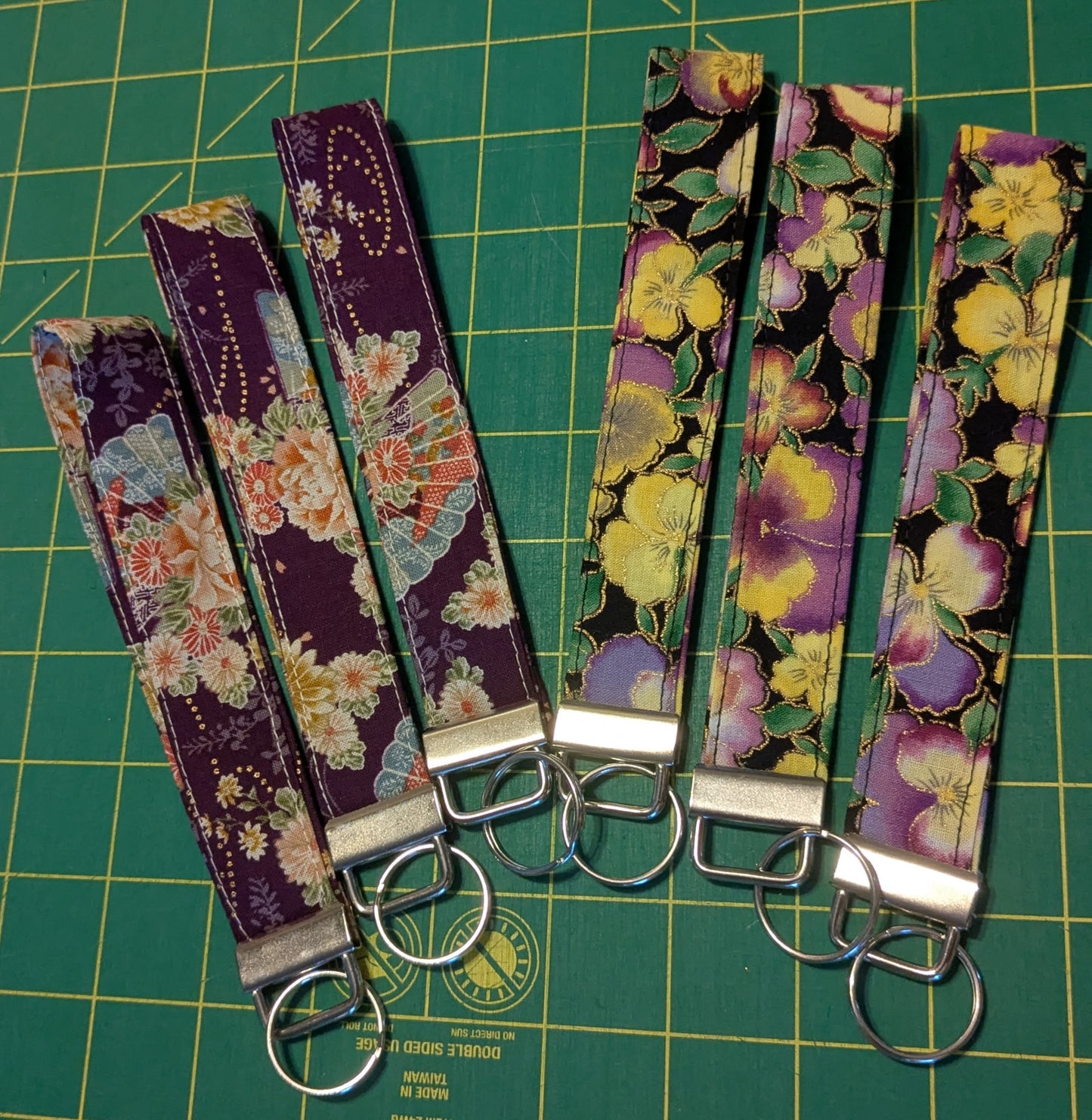 Floral wristlet/keychain/fob