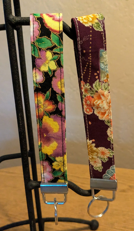 Floral wristlet/keychain/fob
