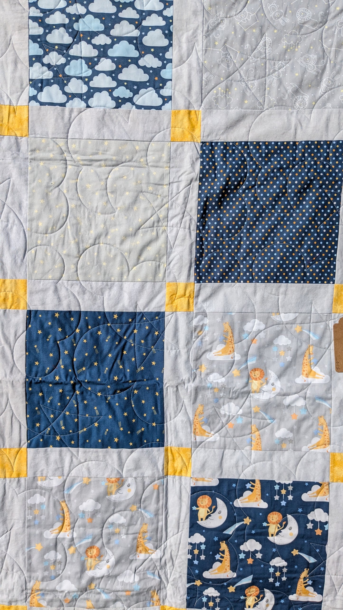 Blue and gray baby 46 x 60"