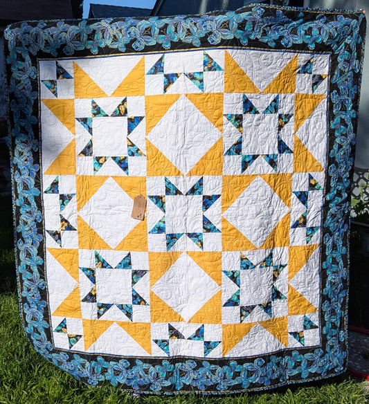 Butterfly throw quilt