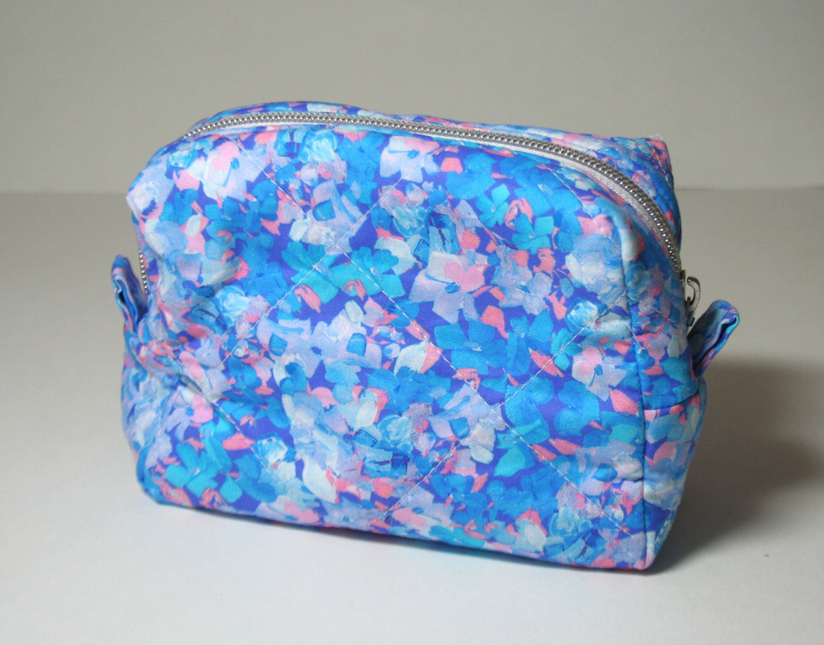 Floral boxy bag (small) - light blue