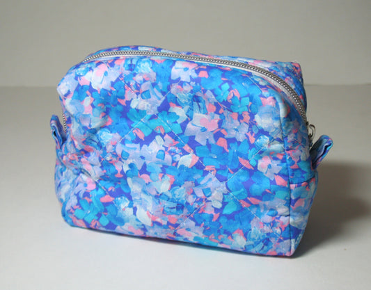 Floral boxy bag (small) - light blue