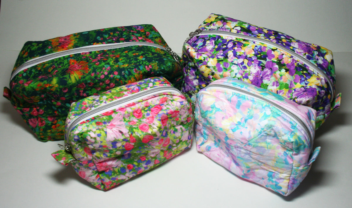 Floral boxy bag (small) - light blue