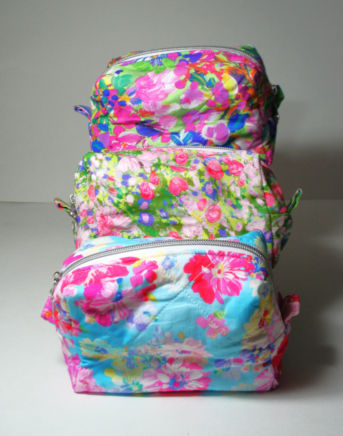 Floral boxy bag (small) - light blue