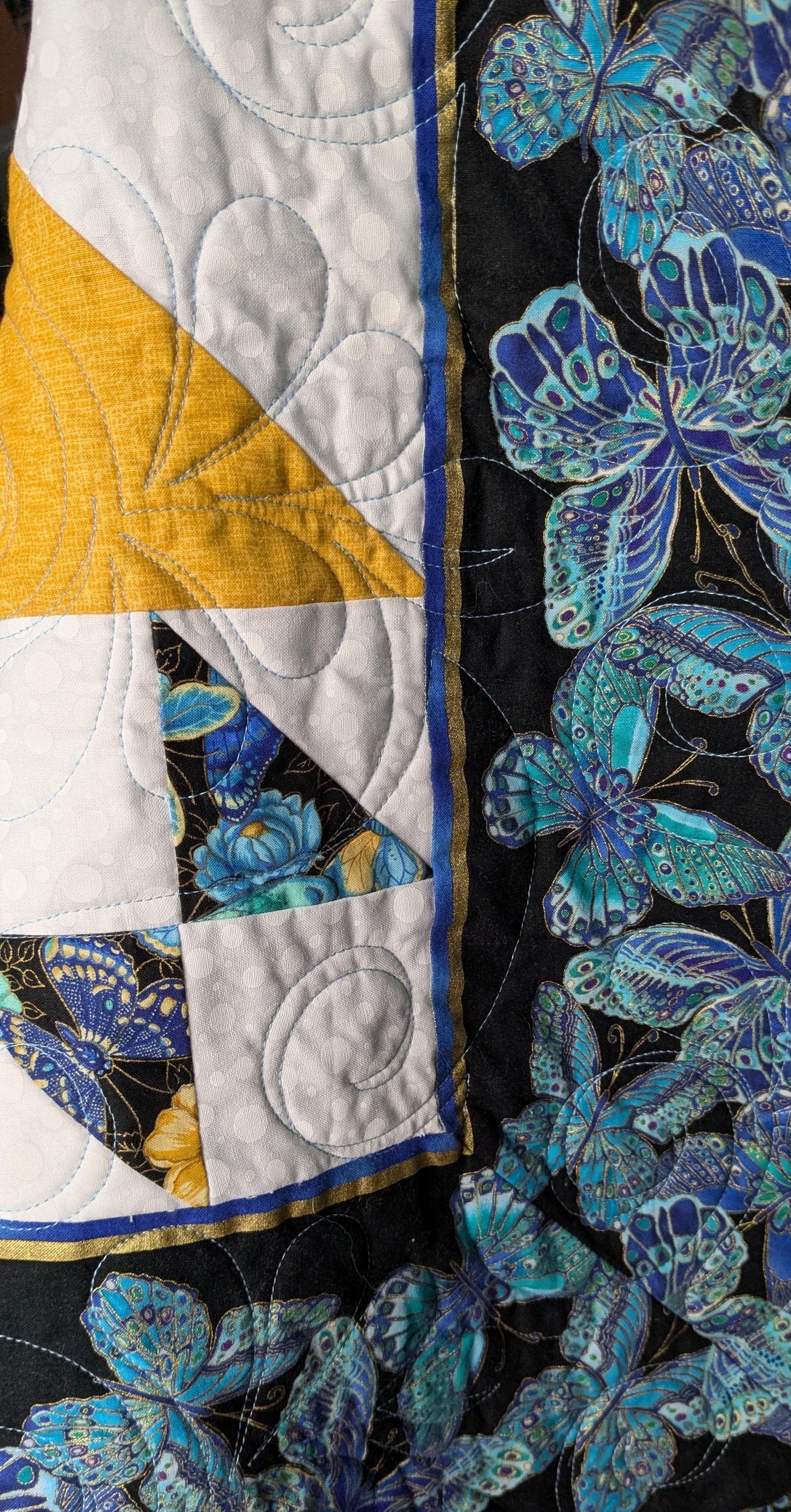Butterfly throw quilt
