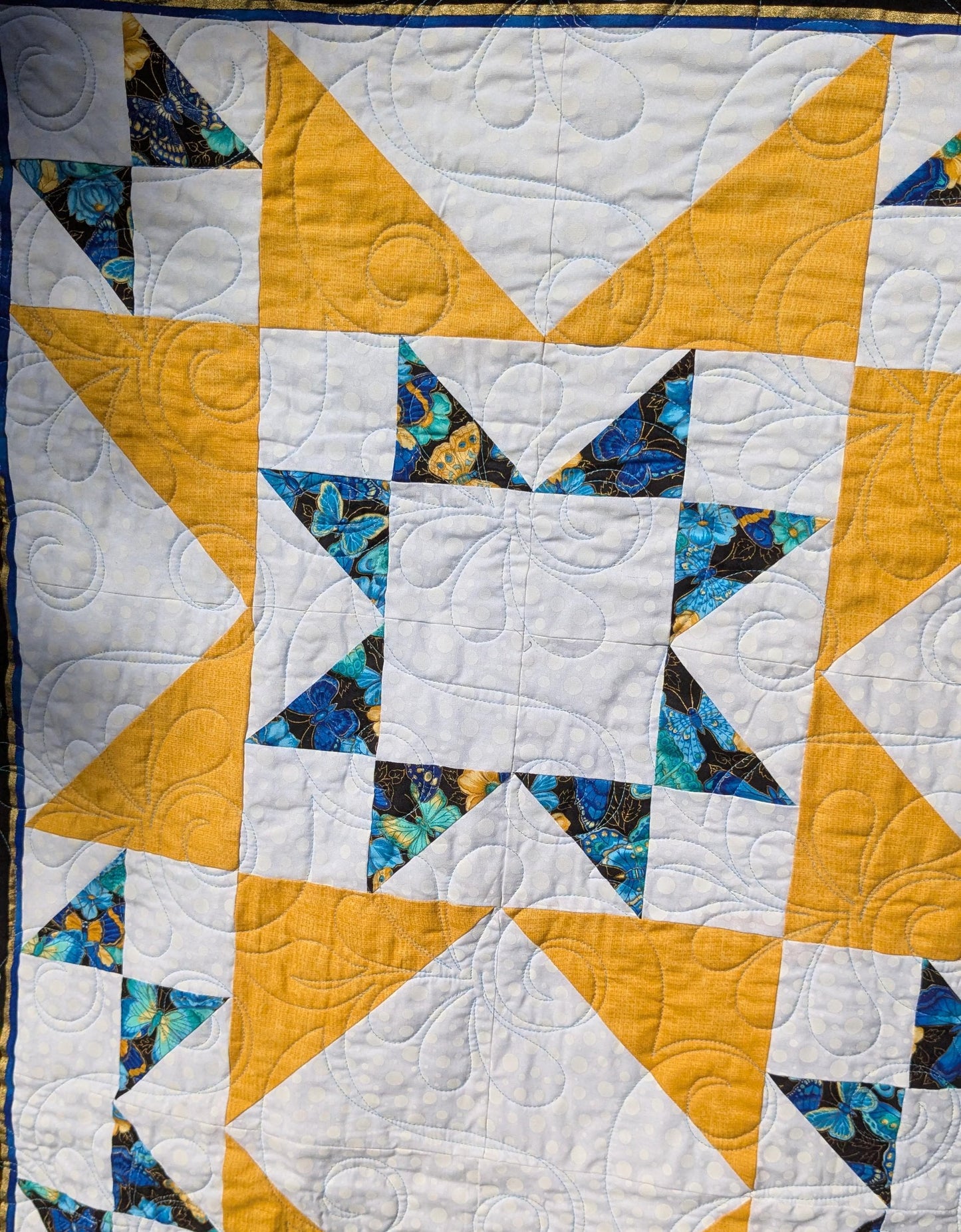 Butterfly throw quilt